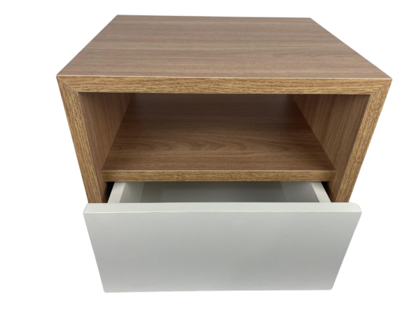 Mesa de Cabeceira com Nicho, 1 gaveta, suspensa, 100% MDF - Imagem 3
