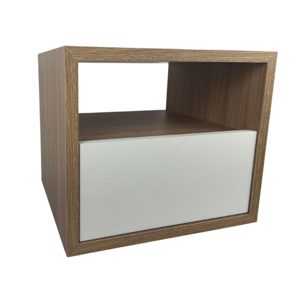 Mesa de Cabeceira com Nicho, 1 gaveta, suspensa, 100% MDF - Imagem 4